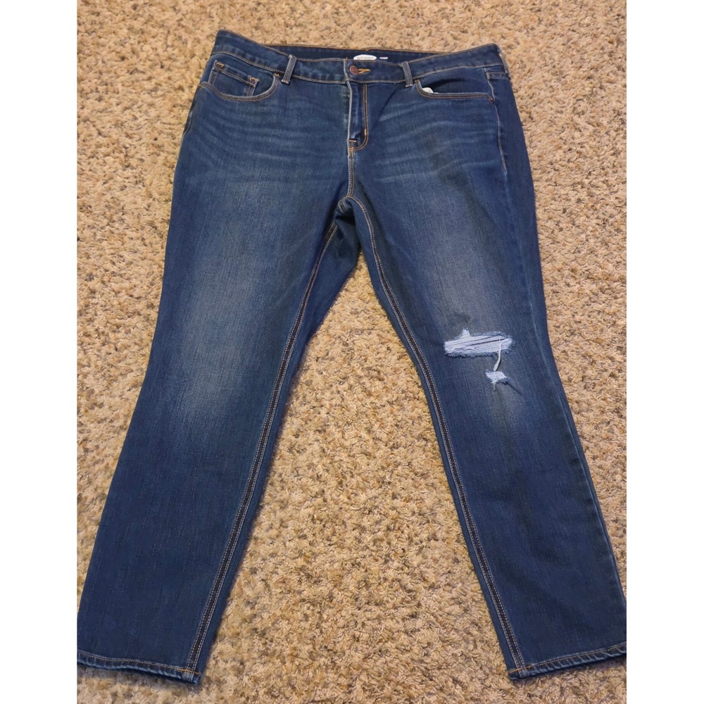 Old Navy Distressed‎ Skinny Jeans Women's Size 14 Short Blue